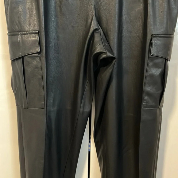 BCBGMAXAZRIA Faux Leather Carpenter Cargo Pants, Size M - Picture 8 of 16
